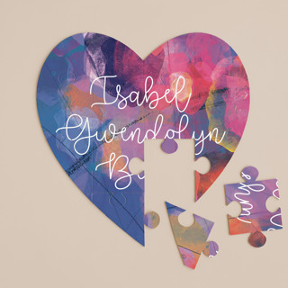 Painterly Heart 12-Piece Custom Heart Puzzle