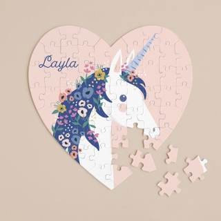 garden unicorn 60-Piece Custom Heart Puzzle