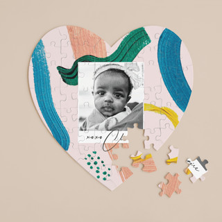 Painterly 60-Piece Custom Heart Puzzle