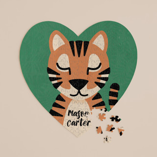 Jungle Tiger 252-Piece Custom Heart Puzzle