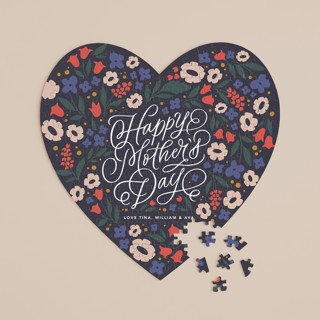 Mothers Day Florals 252-Piece Custom Heart Puzzle