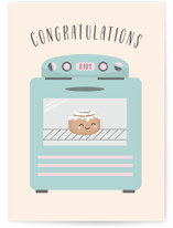 Bun in the oven Individual New Baby Greeting Cards