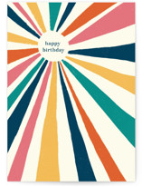 Vintage Sunburst Individual Birthday Greeting Cards