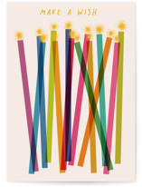 Colourful candles Individual Birthday Greeting Cards