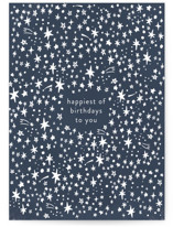 Starry birthday Individual Birthday Greeting Cards