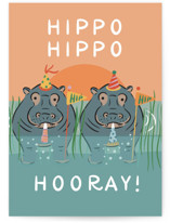 Hippo Hooray Individual Birthday Greeting Cards