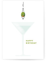 Dive Into a Martini Individual Birthday Greeting Cards