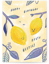 my zesty bestie Individual Birthday Greeting Cards