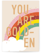 golden Individual Birthday Greeting Cards