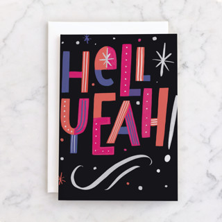 hell yeah congrats Individual Congrats Greeting Cards
