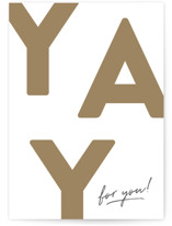 Yay For You! Individual Congrats Greeting Cards