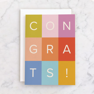 colorful congrats! Individual Congrats Greeting Cards