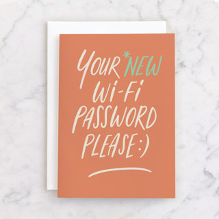 Wifi password Individual Congrats Greeting Cards