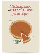 Pie Chart Individual Seasonal Greeting Cards