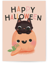 Pumpkin Cat Individual Seasonal Greeting Cards