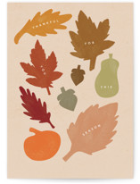 Fall shapes Individual Seasonal Greeting Cards
