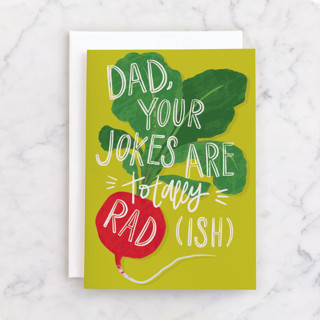 Radish Jokes Individual Father's Day Greeting Cards