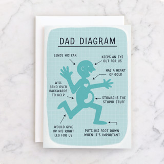 My Dad Diagram Individual Father's Day Greeting Cards