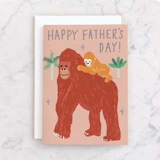 daddy & baby gorilla Individual Father's Day Greeting Cards