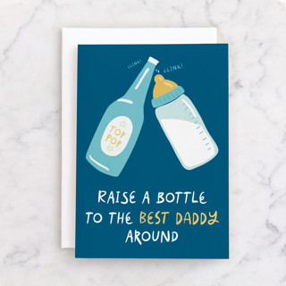 Raise a Bottle Individual Father's Day Greeting Cards