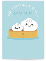 Dim Sum Individual Father's Day Greeting Cards