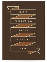 Father's Day Ribbon Individual Father's Day Greeting Cards
