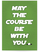 May the course be with you Individual Father's Day Greeting Cards