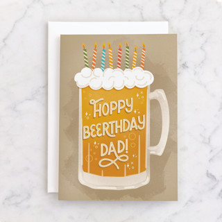 Hoppy Beerthday Dad! Individual Masculine Birthday Greeting Cards