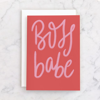 Boss Babe Individual Feminine Birthday Greeting Cards