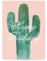 Wild Cactus Individual Feminine Birthday Greeting Cards
