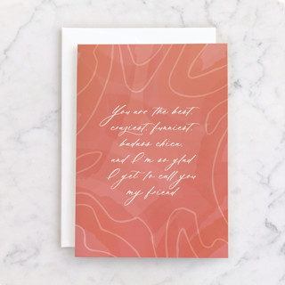 Flowy Individual Feminine Birthday Greeting Cards