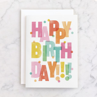 Colorful Confetti Individual Feminine Birthday Greeting Cards