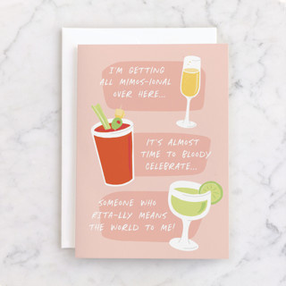 happy hour Individual Feminine Birthday Greeting Cards