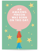 Birthday Balloon Individual Feminine Birthday Greeting Cards