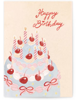 Sweet Whimsy Birthday Cake Individual Feminine Birthday Greeting Cards