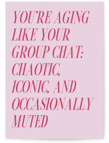 group chat Individual Feminine Birthday Greeting Cards