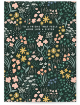 More Like A Sister Individual Feminine Birthday Greeting Cards