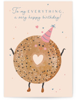 everything bagel birthday Individual Feminine Birthday Greeting Cards