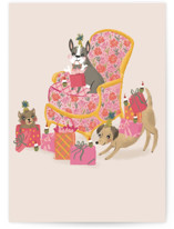 Puppy and Presents Pawty Individual Feminine Birthday Greeting Cards