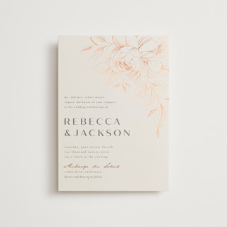Lovely Foil-Pressed Petite Wedding Invitations