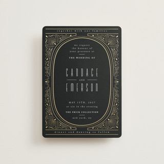 Deco Starbust Foil-Pressed Petite Wedding Invitations