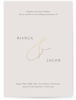 Foil-Pressed Petite Wedding Invitations