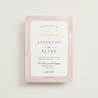Forever Elegant Foil-Pressed Petite Wedding Invitations