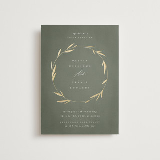 Minimal Circle Foil-Pressed Petite Wedding Invitations