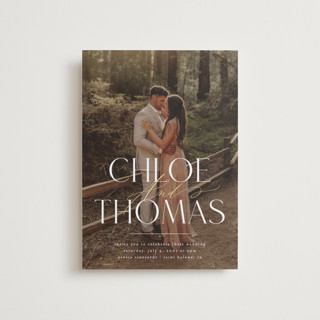 Overlay Foil-Pressed Petite Wedding Invitations