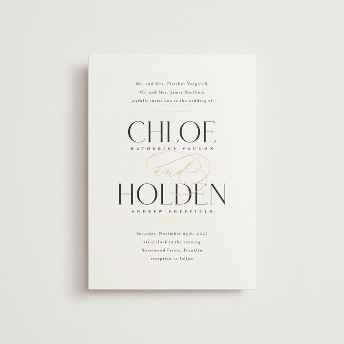 Idyllic Foil-Pressed Petite Wedding Invitations by Jessica Williams ...