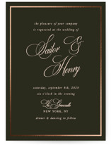 Playbill Foil-Pressed Wedding Invitations
