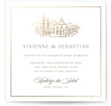 Country Elegance Foil-Pressed Wedding Invitations