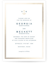 Anchored Foil-Pressed Wedding Invitations