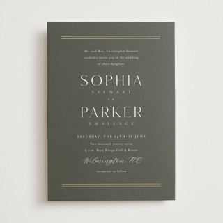Perfect Pair Foil-Pressed Wedding Invitations